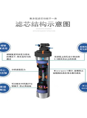 爱惠浦4FCS-cn主滤芯净水机抑垢耗材矿物质直饮家用净水器耗材配