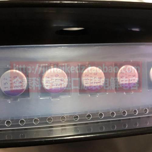 松下紫色贴片聚合物固态电容16V100UF 22/120/180/270/220/1000UF - 图0