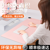 2023 new heating mouse pad extra-large heat table mat girls high face value warm table pad office computer desktop winter warm hand students writing desk children small size learning table mat big