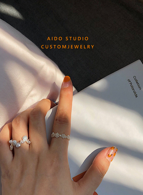 自制小花朵天然淡水巴洛克串珠