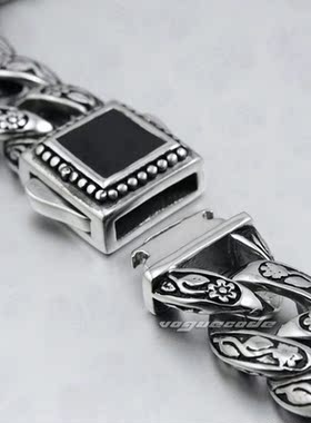 LINSION男士钛钢手链个性配饰