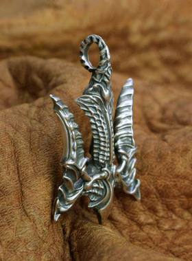 925银三叉戟吊坠礼物送友