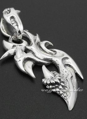 朋克风纯银饰品龙爪吊坠包邮
