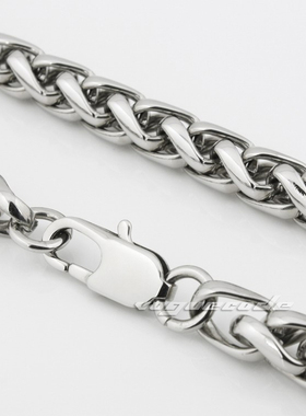 时尚风钛钢银色吊坠蛇骨项链