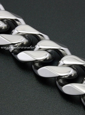 时尚风饰品银色钛钢手链