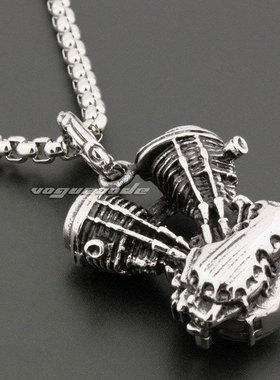 摩托引擎钛钢重型骑士发动机吊坠