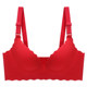 Red gathered and traceless bra without steel ring Red gathered and traceless bra without steel ring