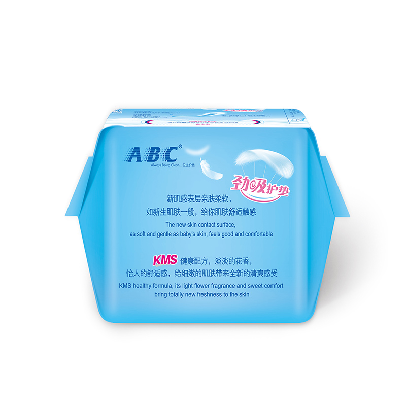 abc劲吸152mm新肌感kms女卫生巾 蘑菇家居护垫