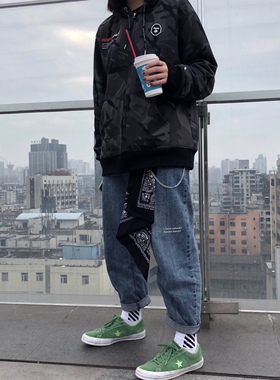嘻哈抖音同款方巾街舞裤子腰链