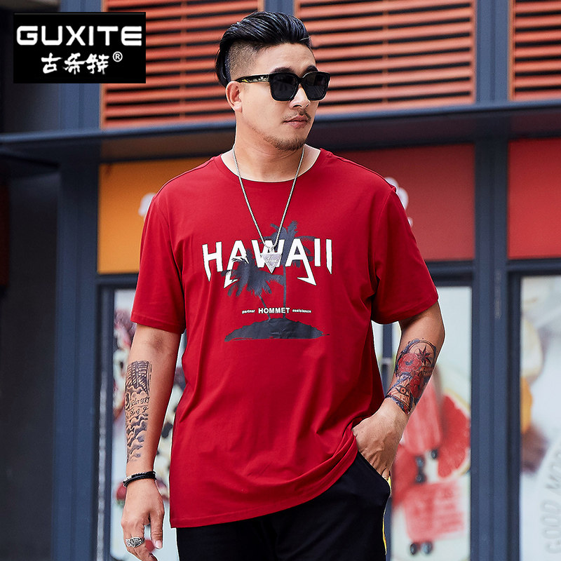 新款夏装加肥加大个性胖子短袖t恤 古希特T恤