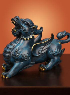 上善若水《霸气貔貅》全铜貔貅家居客厅装饰品办公室店铺开业工艺