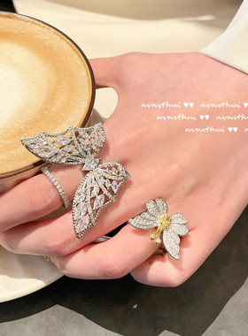 飞舞翅膀镀18k金蝴蝶蝴蝶戒指