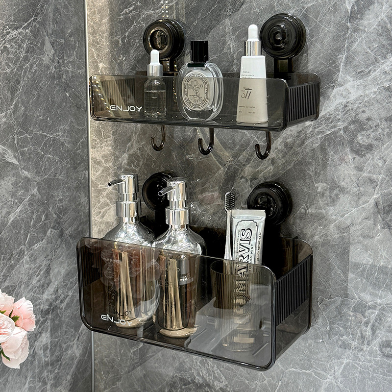 卫生间吸盘置物架浴室洗漱台壁挂护肤品收纳盒厕所墙上挂钩收纳架,淘宝优惠券,粉丝福利购,淘宝优惠卷