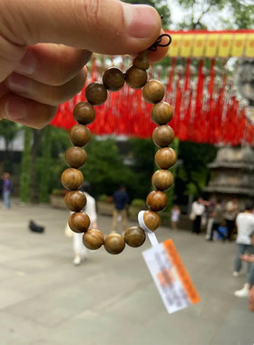 杭州天然绿檀木佛珠手串正品流通处代请黑檀木手链念珠黄金檀木