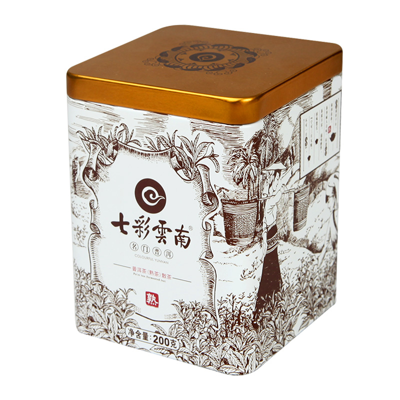 铁罐装 200g 名门普洱散茶 普洱茶熟茶 七彩云南庆沣祥 铁罐装 200g 名门普洱散茶 普洱茶熟茶 七彩云南庆沣祥