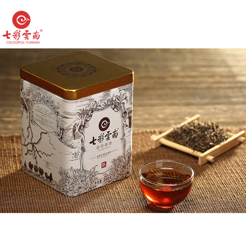铁罐装 200g 名门普洱散茶 普洱茶熟茶 七彩云南庆沣祥 铁罐装 200g 名门普洱散茶 普洱茶熟茶 七彩云南庆沣祥