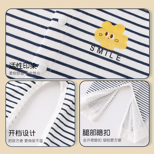 婴儿连体衣纯棉新生儿衣服3男女宝宝睡衣6个月长袖爬服哈衣春秋装 - 图2
