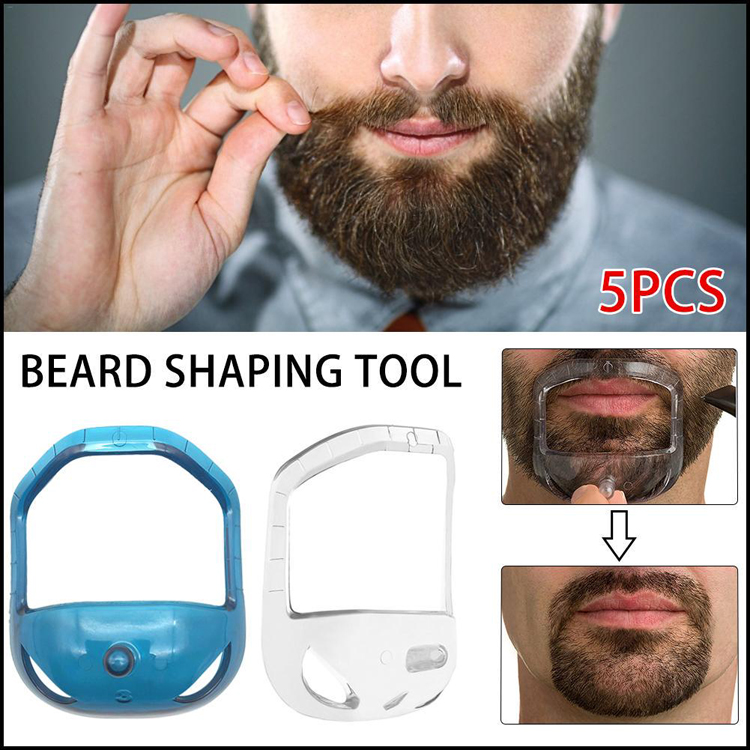 出口beard shaper络腮胡须造型器5个 连口胡子修剪模板尺剃须工具 - 图1