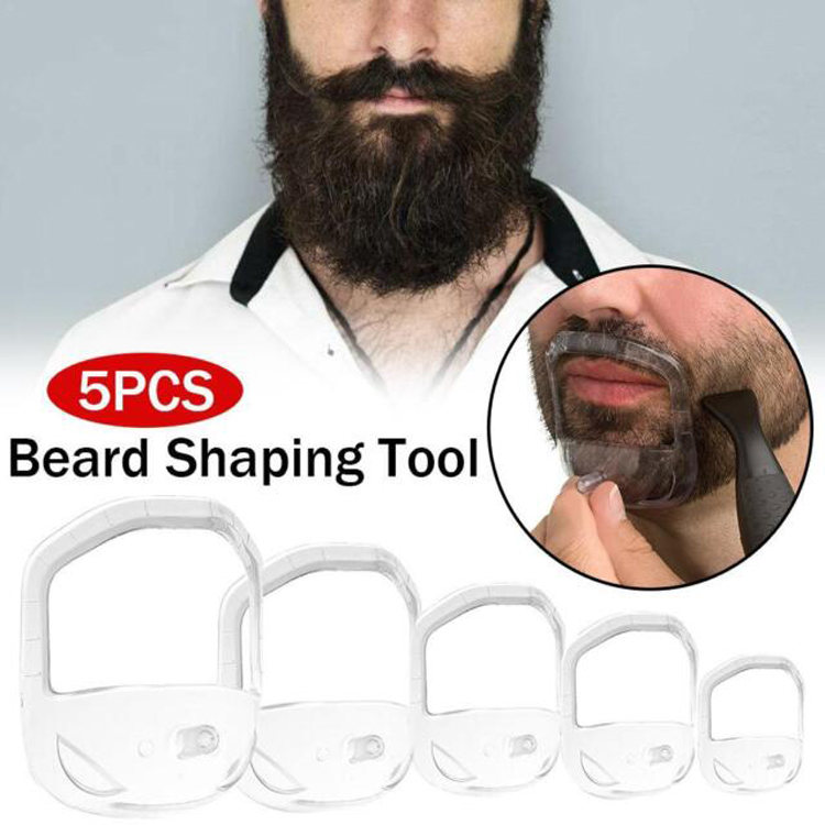 出口beard shaper络腮胡须造型器5个 连口胡子修剪模板尺剃须工具 - 图0