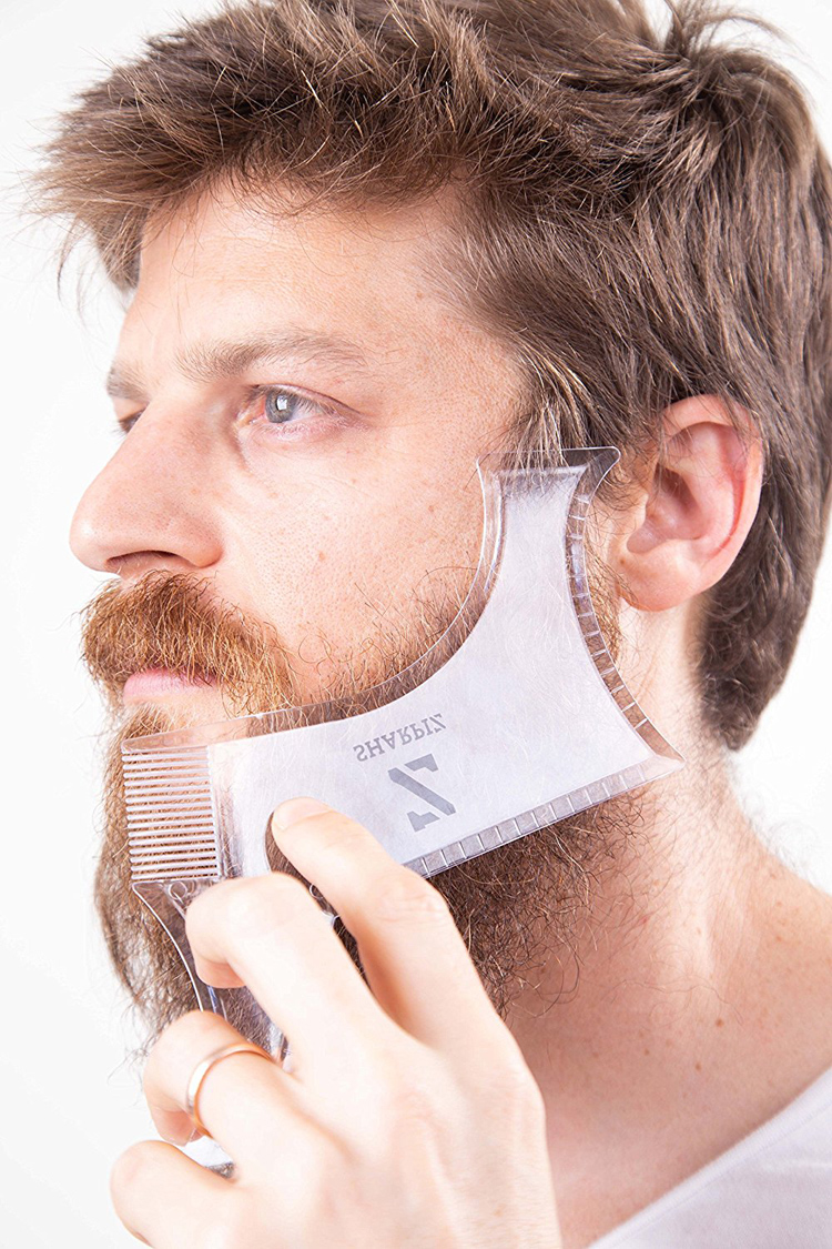 beard shaper型男鬓角胡子造型模板工具个性理发型梳子修剪胡须尺 - 图2