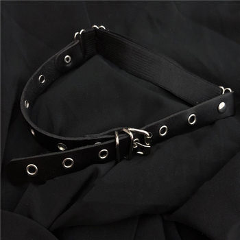 Super A sexy cool personality Harajuku hard girl punk style rivet hole disco nightclub style pu leather elastic leg ring