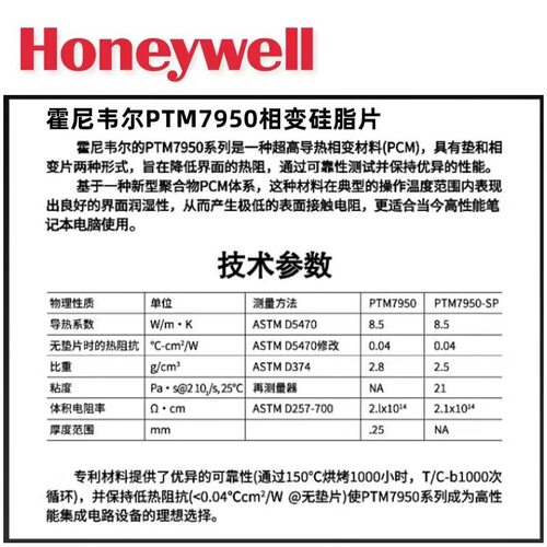 霍尼韦尔7950相变导热片笔记本电脑CPU显卡相变贴导热硅脂散热膏 - 图1