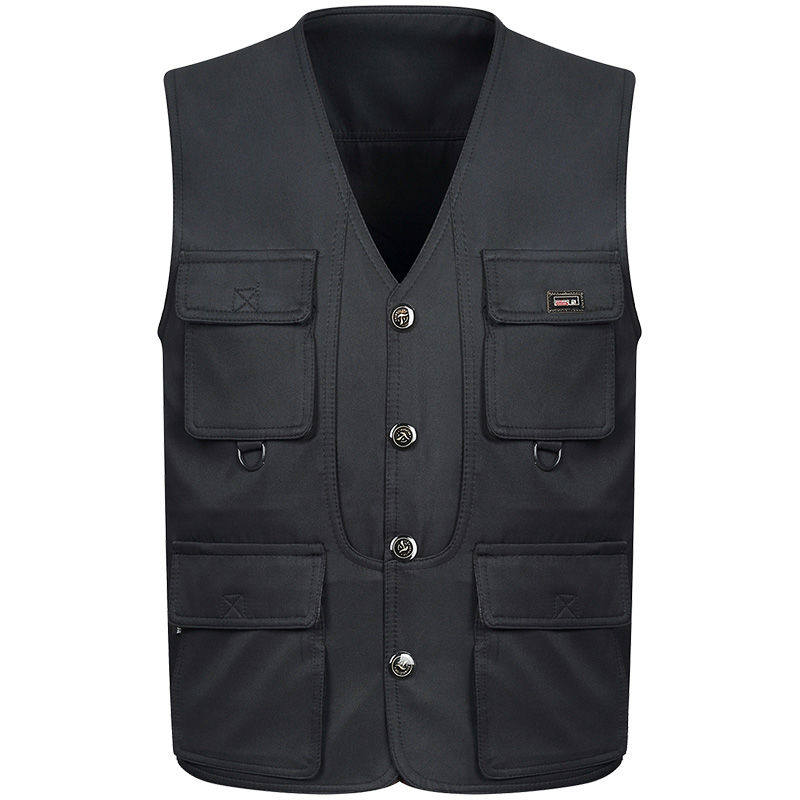 春夏秋马甲男中老年爸爸装背心坎肩多口袋钓鱼摄影休闲马夹,淘宝优惠券,粉丝福利购,淘宝优惠卷