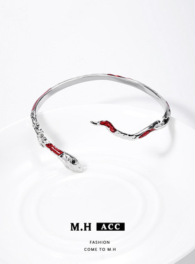 新年红色滴油蛇时尚手镯轻奢高级感手链ins小众设计原创手饰热卖