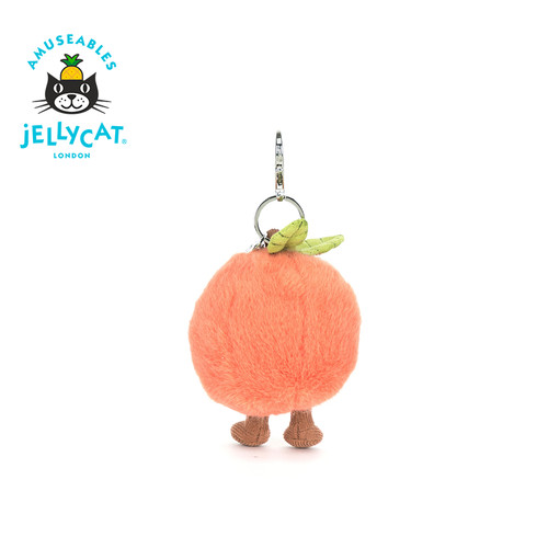英国Jellycat趣味双叶桃子包包挂饰毛绒挂件钥匙扣2026春夏新品 - 图3