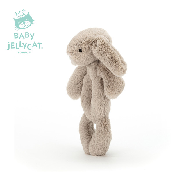 British Jellycat Shy Beige Bonnie Rabbit Rattle Baby Rattle Toy Soothing Baby accompanying Doll