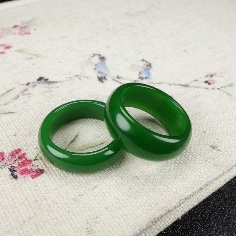 God of Gamblers same style ring jasper and field jade spinach green