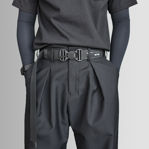 磁力扣机能腰带男女 年轻人装饰裤带战术快速工装ins潮流帆布皮带 - 图0