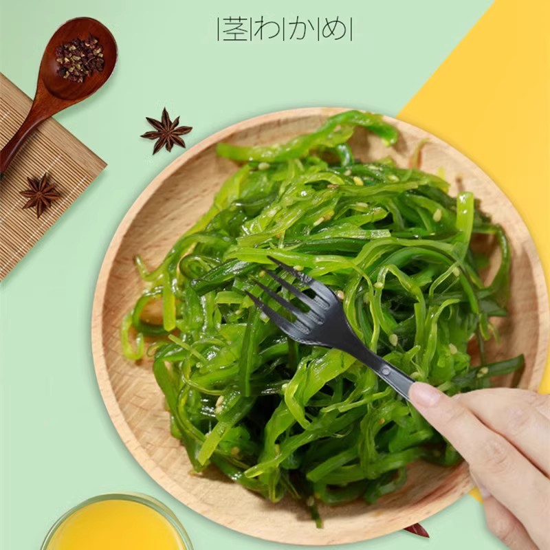 下饭菜组合裙带菜梗段唇片小菜即食海蜇丝海带丝咸菜凉拌菜 - 图1