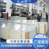 Refrigerated storage thermal insulation polyurethane B1B2 class fire retardant and flame retardant customized cold storage complete equipment preservation cryo-library material