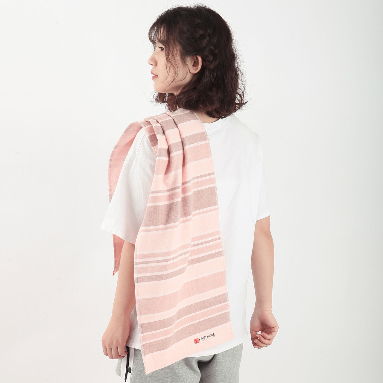 金号运动毛巾加长A类纯棉AB双层速干纱布加大面巾搓澡巾跑步瑜伽 - 图0