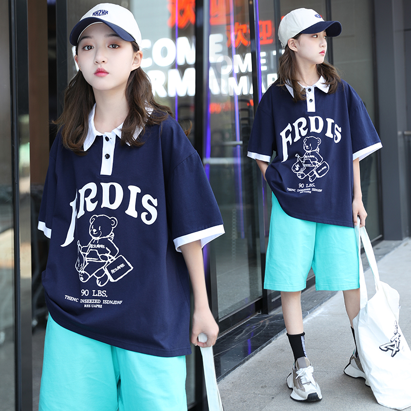 女童短袖体t恤夏装洋气中大童12时髦夏季13女孩宽松纯棉半袖15岁,淘宝优惠券,粉丝福利购,淘宝优惠卷