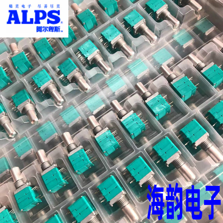 日本ALPS 09型单联A20K旋转带开关电位器音箱耳机音量调节开关5脚 - 图2