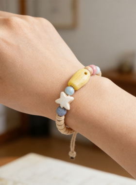 精工晶舍陶瓷蓝星星高级感手链