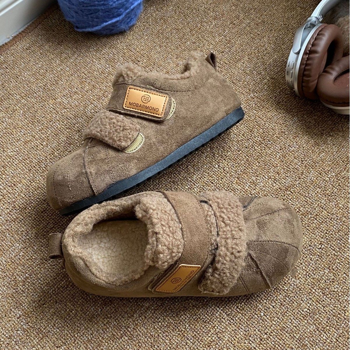 复古厚底勃肯鞋女款棉鞋子2025新款秋冬加绒豆豆鞋保暖雪地靴,淘宝优惠券,粉丝福利购,淘宝优惠卷