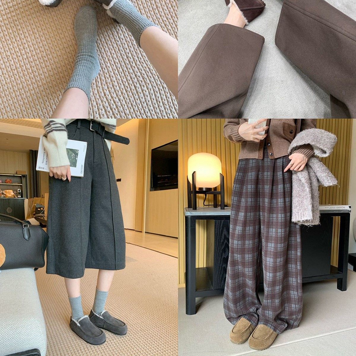 真皮~复古一脚蹬加绒乐福鞋女2025冬季新款厚底保暖棉鞋女豆豆鞋,淘宝优惠券,粉丝福利购,淘宝优惠卷