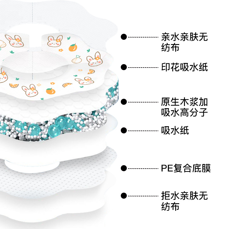 Disposable saliva towel, no-wash toddler bib, petal style