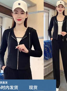 春秋薄款休闲运动套装女2