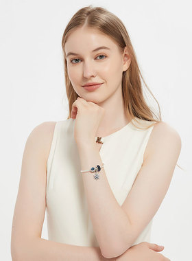 潘家纯银手串女闺蜜手链套装饰品