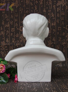 伟人像礼品家居客厅办公装饰陶瓷摆件半身周恩来像白瓷乔迁礼物.1