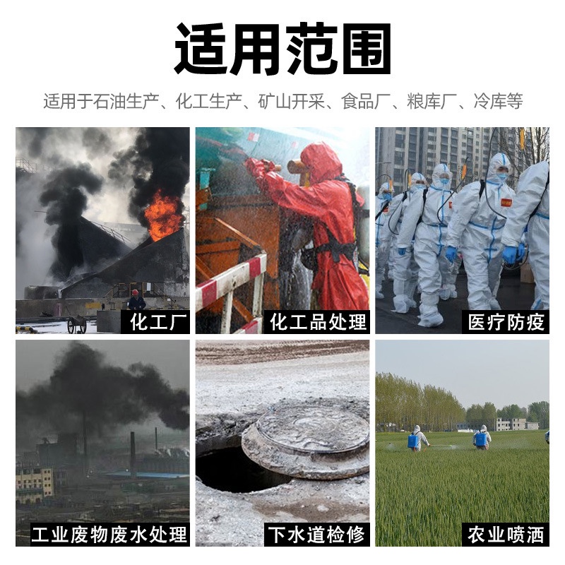 轻型防化服连体消防氨气耐酸碱生化重型半全封闭一二级生化防护服-图2