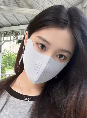 防晒口罩防紫外线upf50+可喝水女