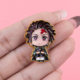 26 ຮຸ່ນໃໝ່ຂອງ Demon Slayer: Kimetsu no Yaiba peripherals, 8 brooch sets, Q version zinc alloy badges, anime two-dimensional accessories