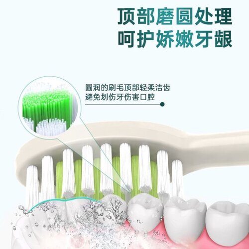 适用飞利浦电动牙刷头小羽刷HX242W/HX242B/HX242M/HX242P/HX2421 - 图1