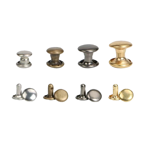 纯铜双面撞钉皮包子母钉铆钉圆帽双头帽钉DIY服装辅料箱包配件 - 图3