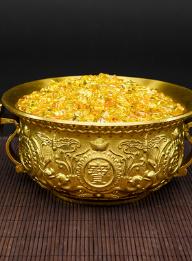 铜新中式客厅铜聚宝盆